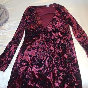 Elegant Velvet Floral Dress